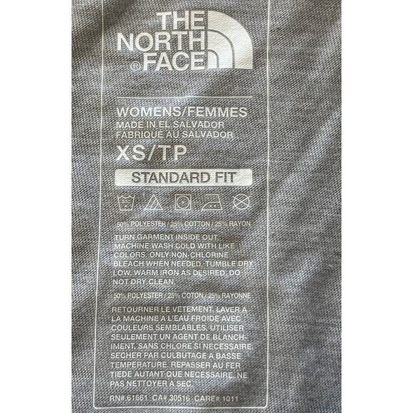 The North Face Womens XS Gray Red Logo Tee Half Dome Casual/Outdoors - Picture 5 of 7